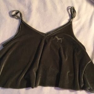 (Name Brand: PINK) Army Green Tank Crop Top